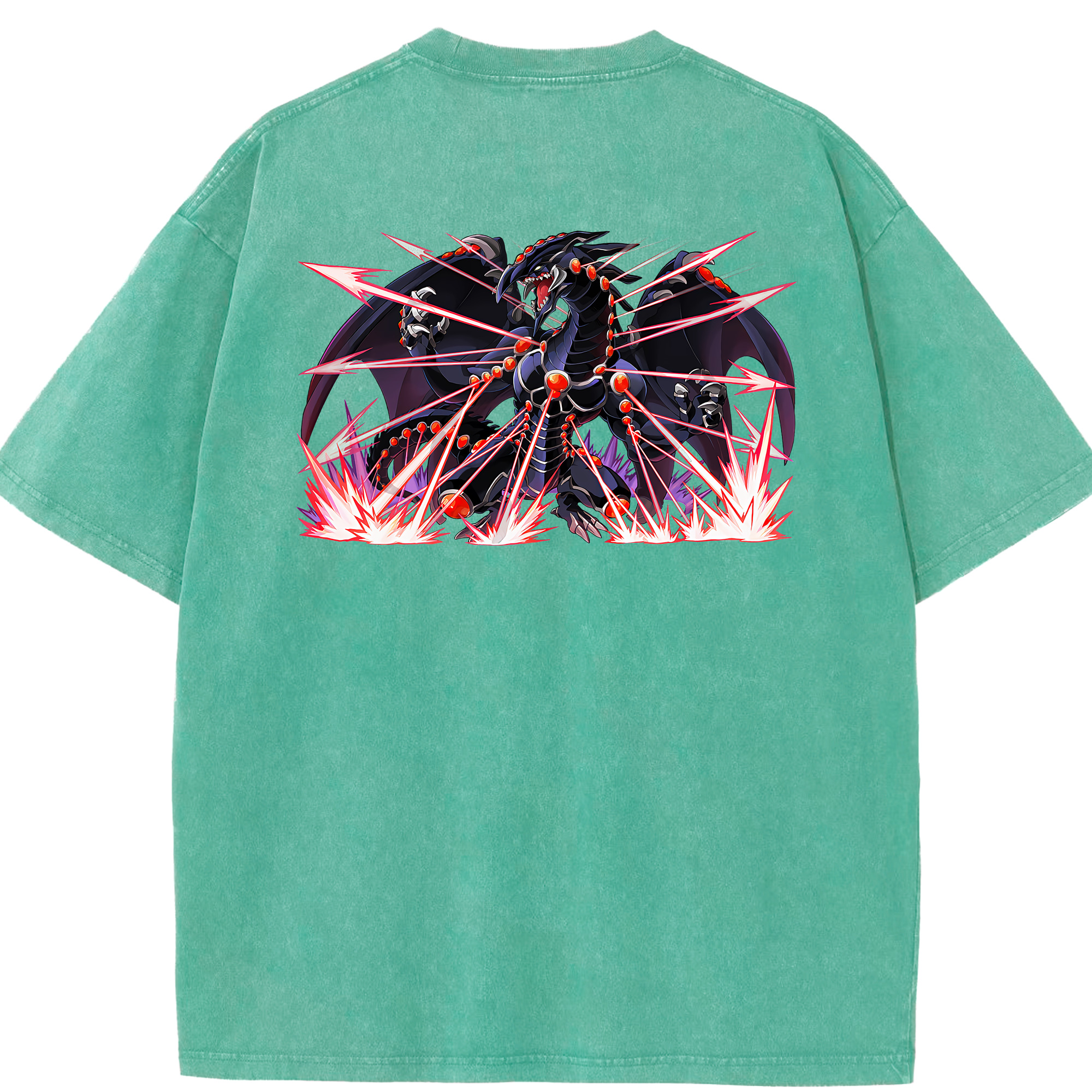 （画像用） 遊☆戯☆王 Yu-Gi-Oh! 綿100% ヴィンテージ風 半袖Tシャツ（背面プリント）